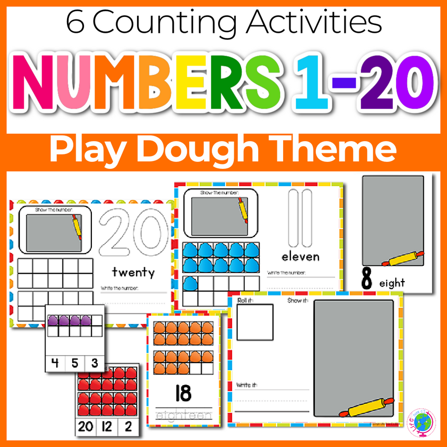 Play Dough Numbers 1-20 Counting Activities