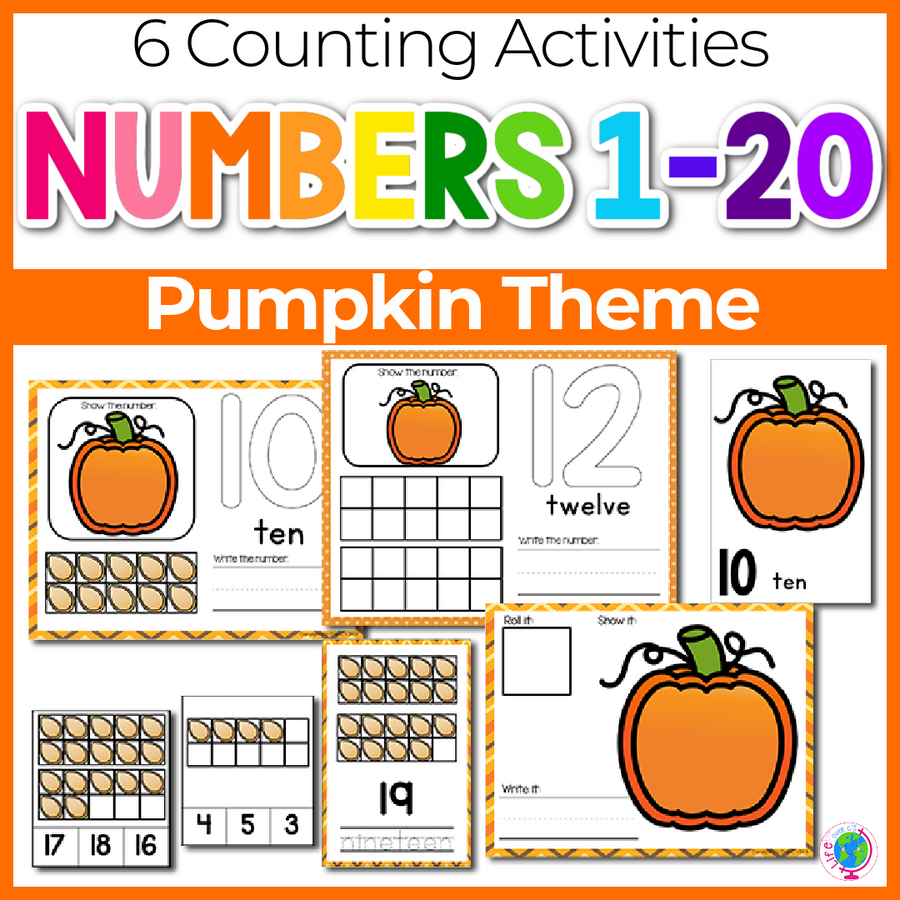Pumpkin Theme Numbers 1-20 Counting Activities