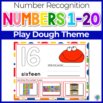 1-20 Play Dough Number Recognition Mats | Ten-frames, Array, Tally Marks