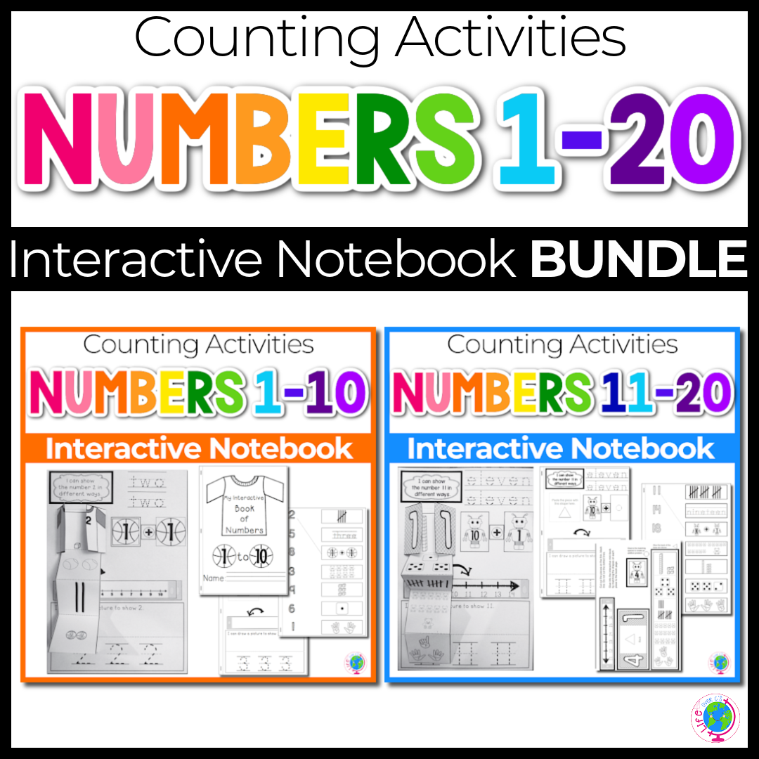 Interactive Math Notebooks for Numbers 1-10 & 11-20 – lifeovercs