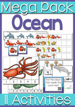Kids will love learning about the ocean with this ocean preschool pack! Counting, matching, patterns, and much more! Great for an Ocean Theme.
