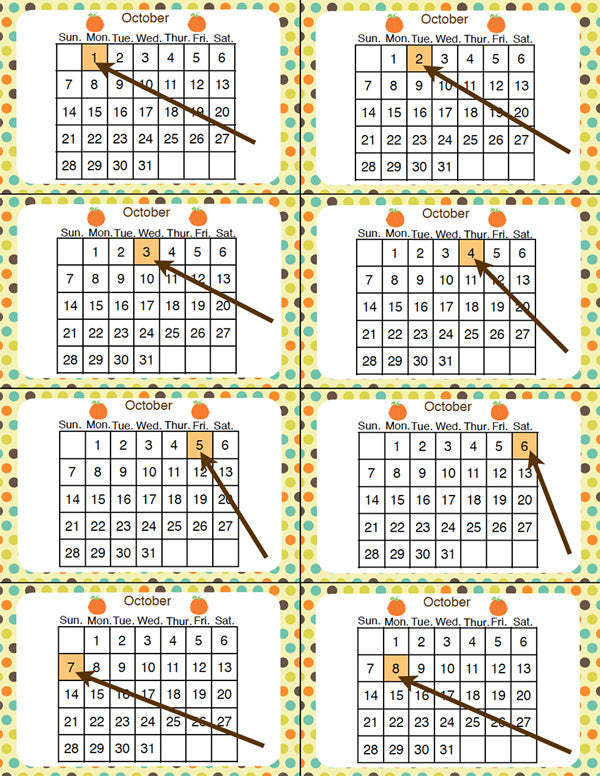 Ordinal Number Card Games: 1st-10th October Theme