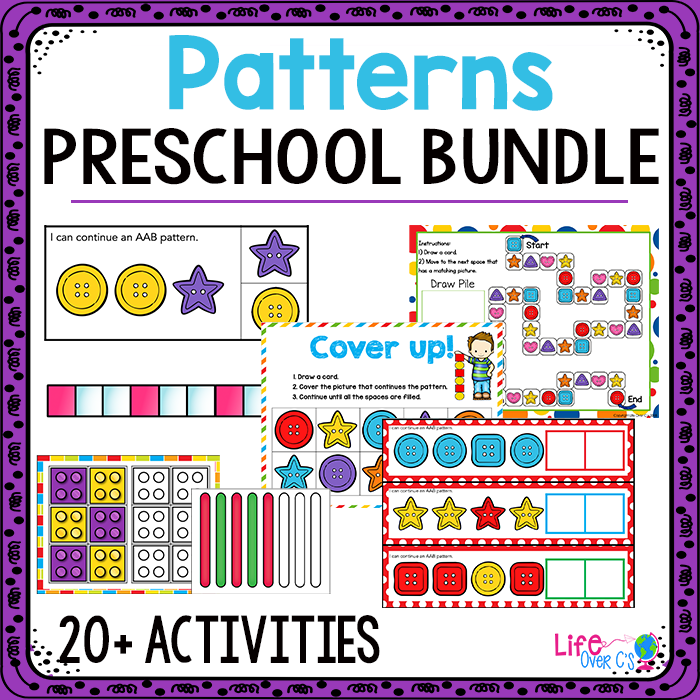 Preschool Math Patterns Task Box Patterns | Pre-K/Preschool Math Centers – lifeovercs