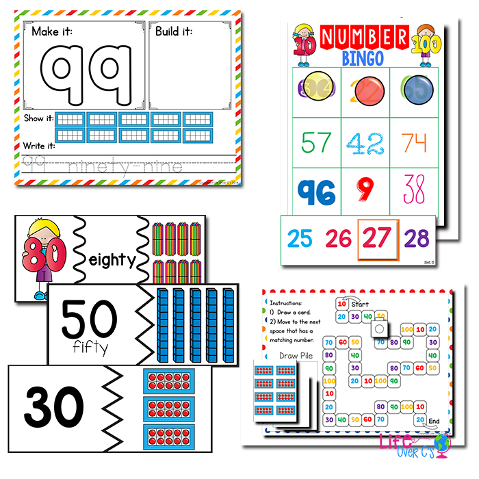 Place Value Numbers 0-100 | Kindergarten Math Centers