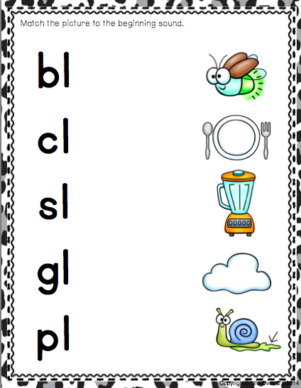 Beginning Blends Matching Mats (Digraphs Included)