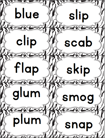 Beginning Blends Card Games (Digraphs included)