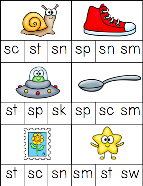 Beginning Blends Clip Cards (Digraphs included)