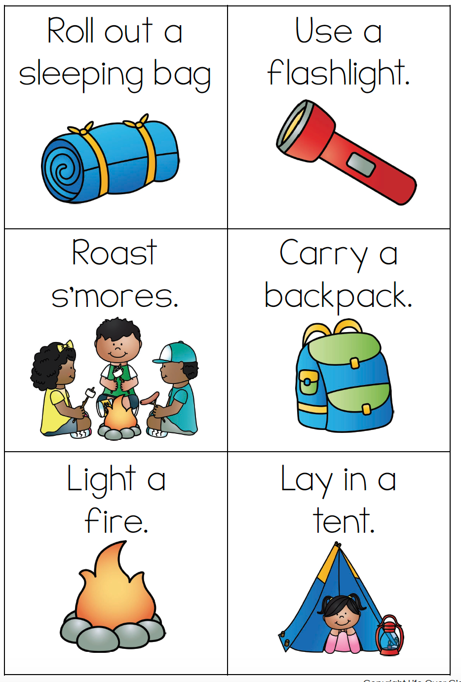 Brain Break Cube | Camping Theme