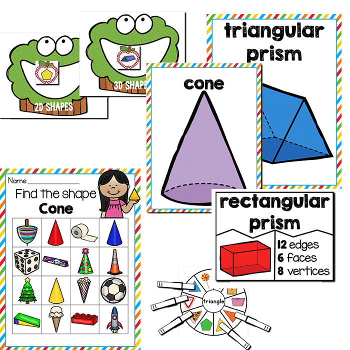 2D and 3D Shapes | 1st Grade Math Centers