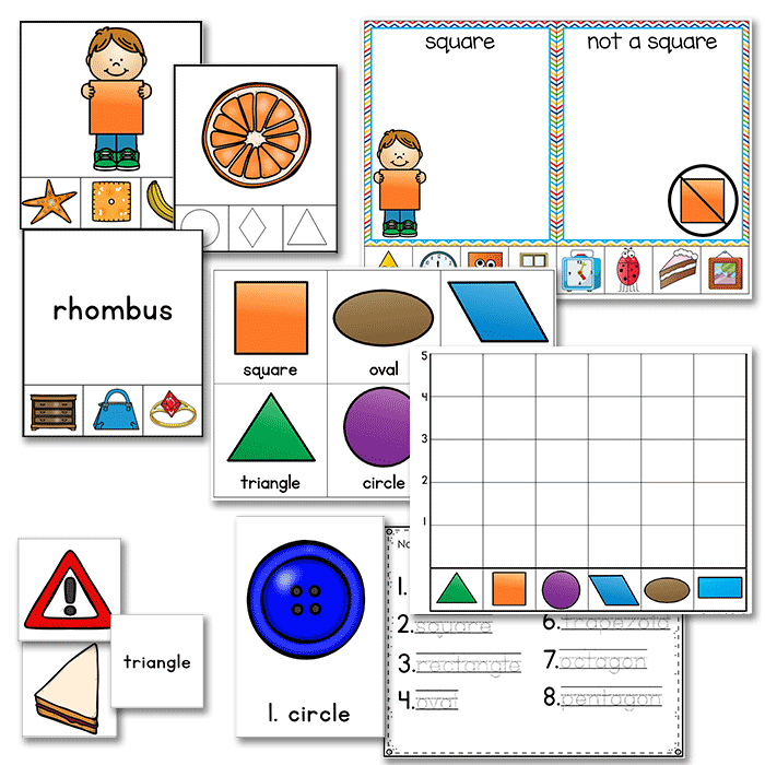 20+ 2D Shape activities MEGA bundle. Play dough, building shapes, graphing, geoboards, games and much more!