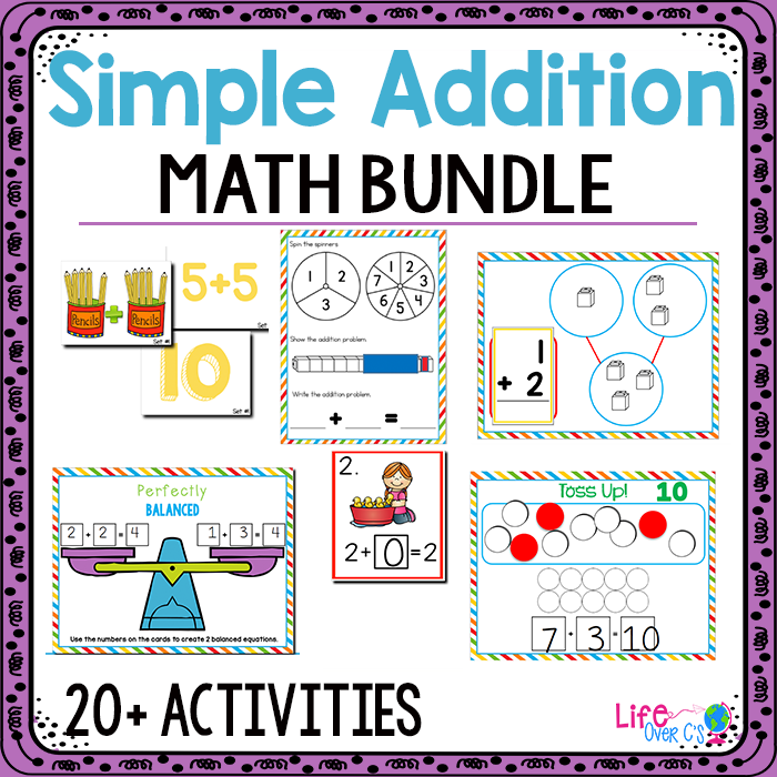 Simple Addition | 1st Grade Math Centers