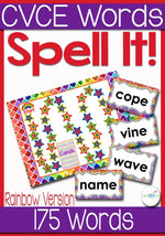 Practice reading CVCe words with this fun CVCe File Folder game!
