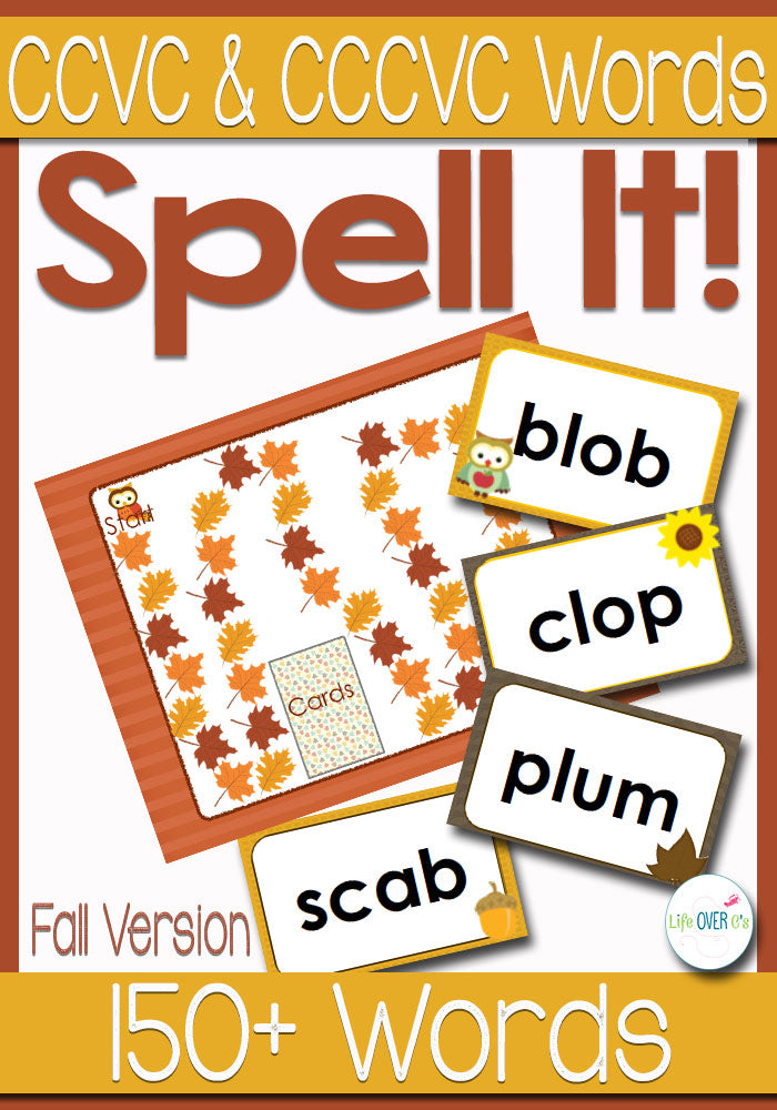 This initial blends game is perfect for practicing blends with short vowels. Easy to read, easy to spell and lots of fun!