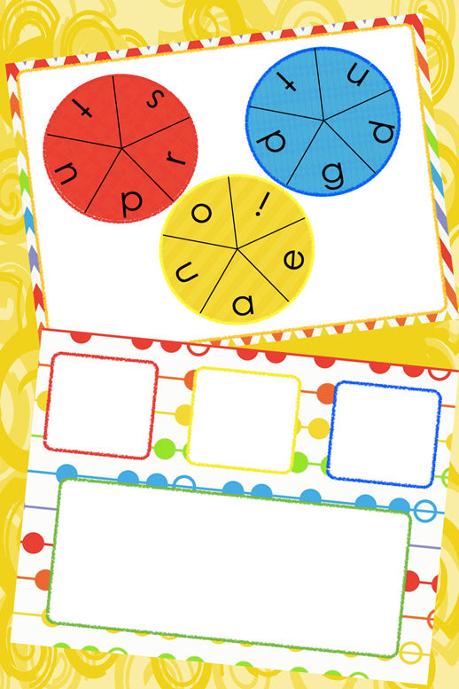Give students practice creating real and nonsense CVC words in this fun partner or small group game. Students will compose CVC words by spinning beginning, middle and end letters. They will learn what words are real and what words are nonsense through play.