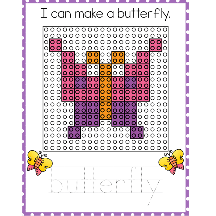 Fine Motor Mats for Spring | Building Bricks