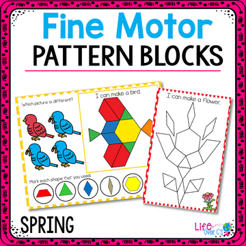 Fine Motor Mats for Spring | Pattern Blocks