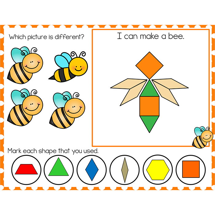 Fine Motor Mats for Spring | Pattern Blocks