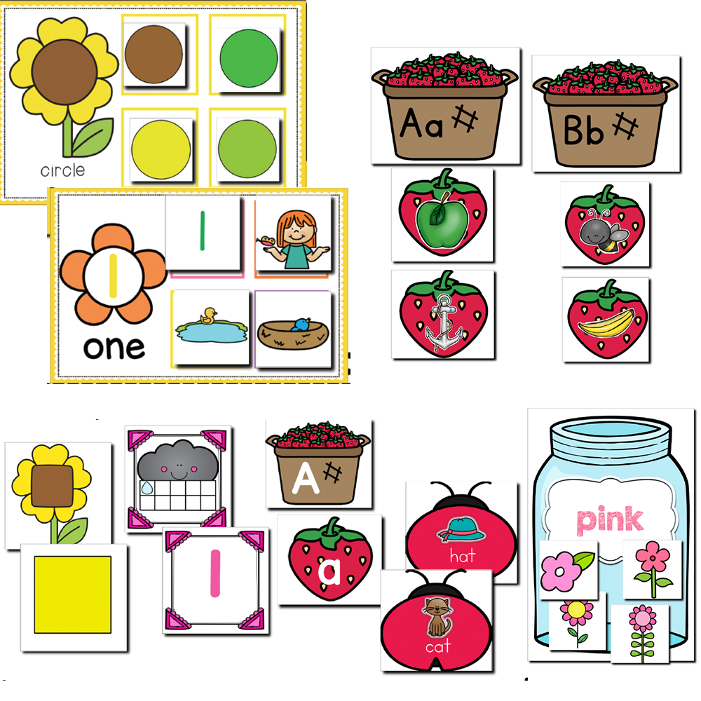 Preschool/ Pre-k Math & Literacy Centers | Spring Theme