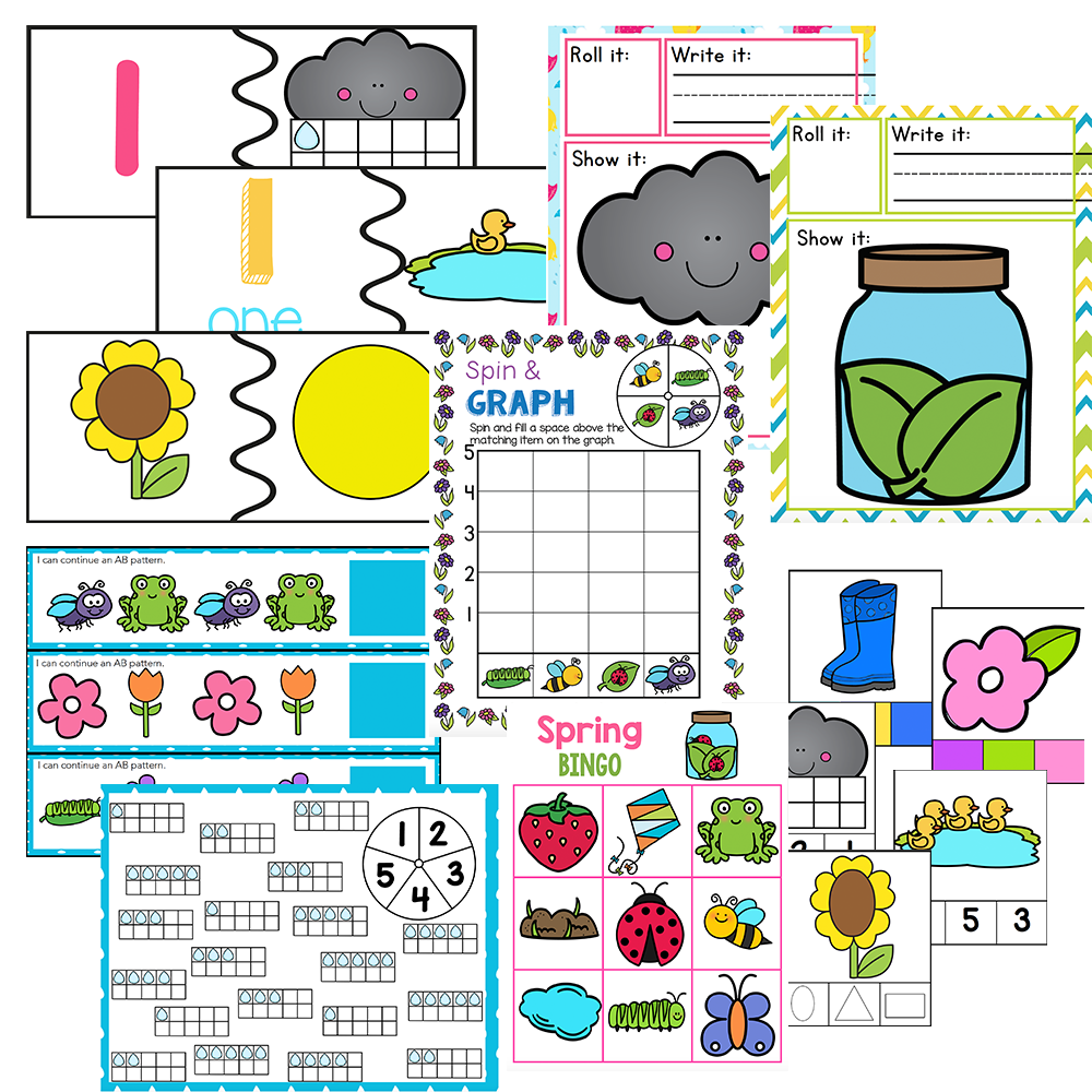 Preschool/ Pre-K Math & Literacy Centers Bundle | Themed Holidays and Seasons Sale