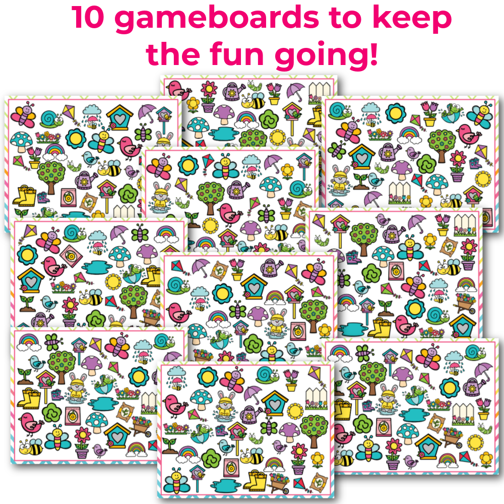Spring Theme I Spy 'Flip' Board Game
