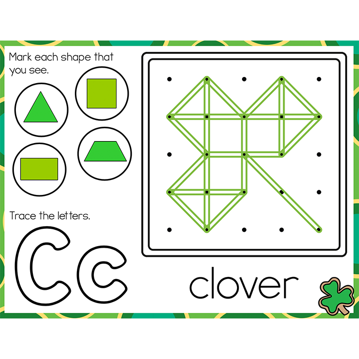 Fine Motor Mats for St. Patrick's Day | Geoboards