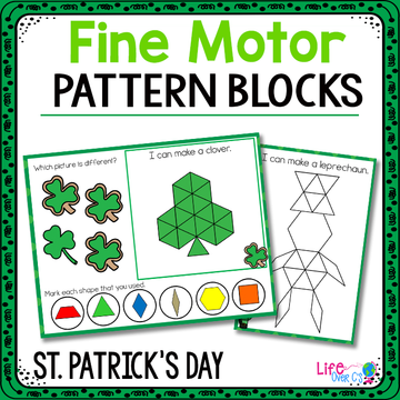 Fine Motor Mats for St. Patrick's Day | Pattern Blocks