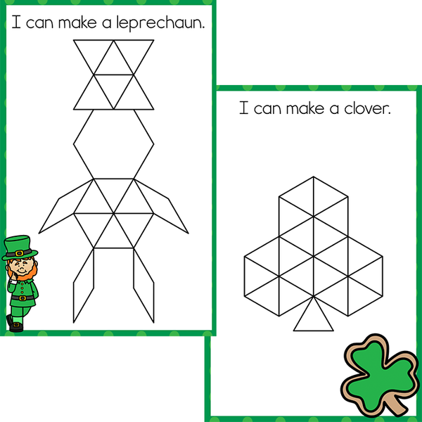 Fine Motor Mats for St. Patrick's Day | Pattern Blocks