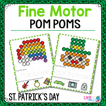 Fine Motor Mats for St. Patrick's Day | Pom Poms
