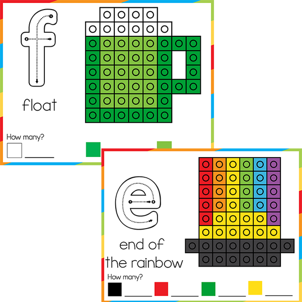 Fine Motor Mats for St. Patrick's Day | Snap Cubes