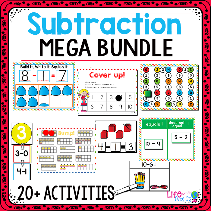 Subtraction within 10 | Kindergarten Math Centers