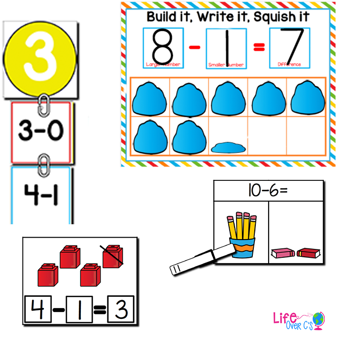 Subtraction within 10 | Kindergarten Math Centers