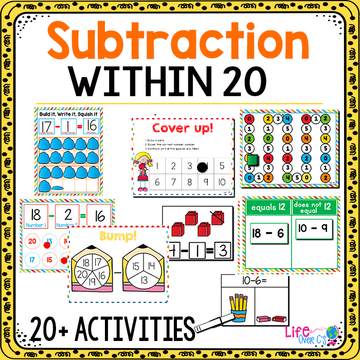 Subtraction within 20 | 1st Grade Math Centers