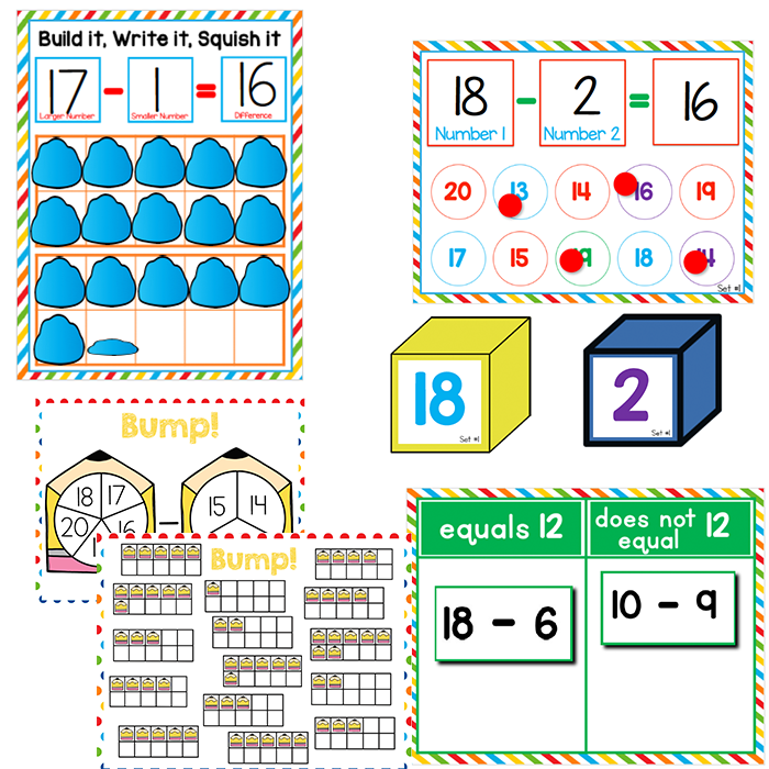 Subtraction within 20 | 1st Grade Math Centers