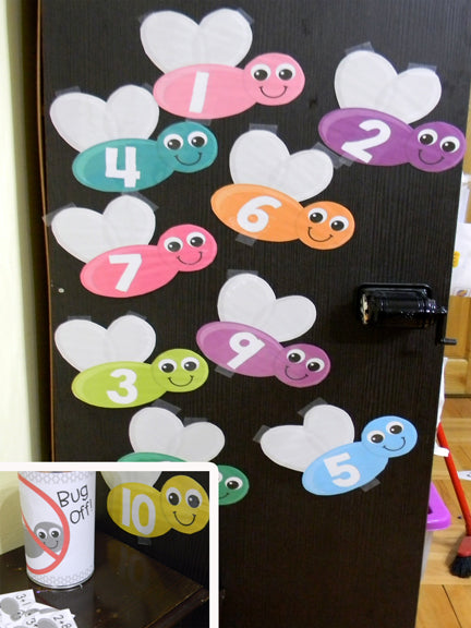 Kids will have so much fun playing Swat the Sum at they use a fly swatter to hit the sums of their addition facts! There is even a "Bug Off" repellent "jar".