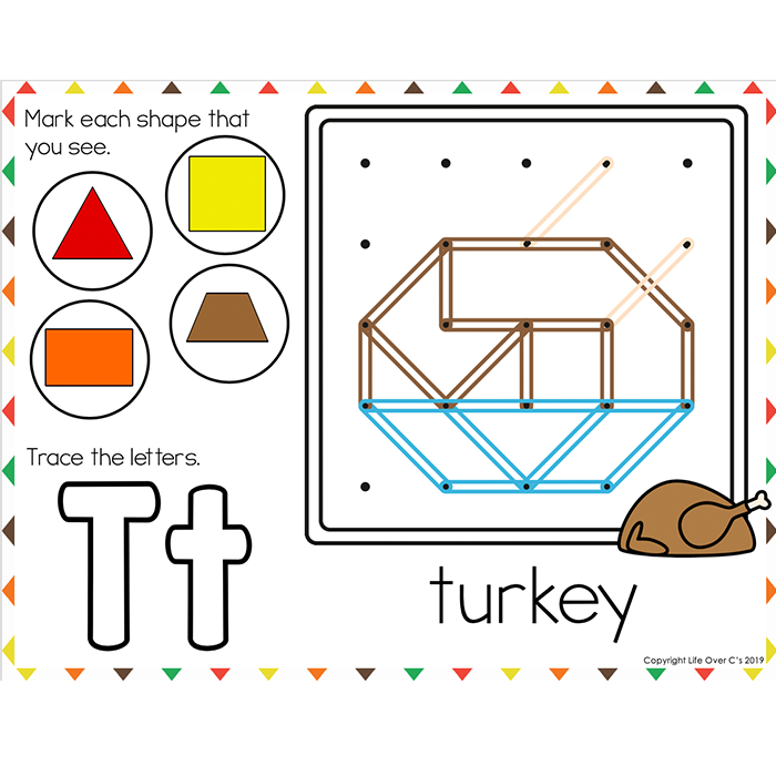Fine Motor Mats for Thanksgiving | Geoboards