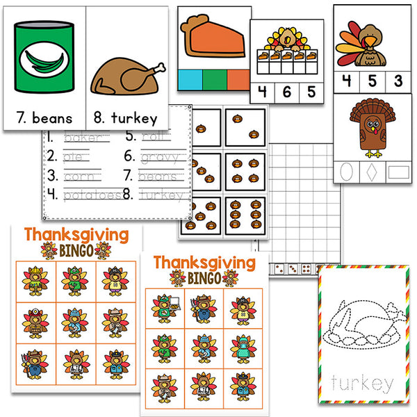 Preschool/ Pre-K Math & Literacy Centers Bundle 1 | Holidays and Seasons Sale