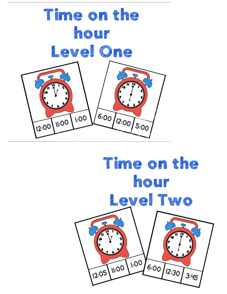 There are 192 time clip cards in this awesome pack! Multiple levels for learning to tell time!