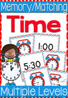 Time memory cards for all levels of learning to tell time! A fun game for math centers! There is time to the hour, half hour, fifteen minutes and five minutes included in this set.