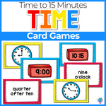 5 Time Card Games for Time to Fifteen Minutes (Level 3)