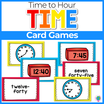 5 Time Card Games for Time to the Hour (Level 1)