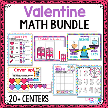 Valentine Preschool Math Activities: 20+ Centers