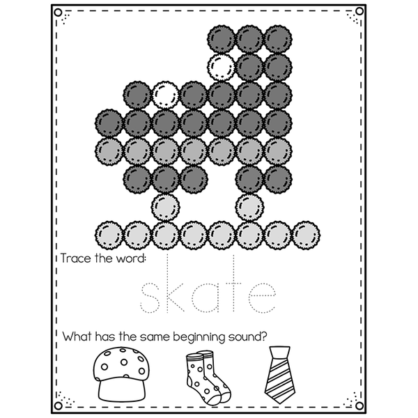 Fine Motor Mats for Winter | Pom Poms