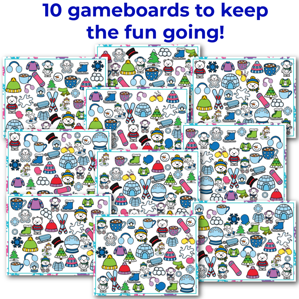 Winter Theme I Spy 'Flip' Board Game