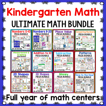 Kindergarten Math BUNDLE | Year Long Differentiated Math