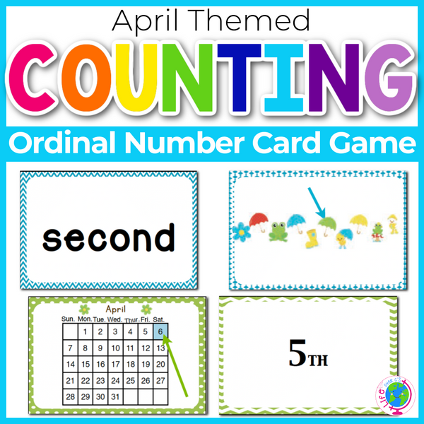 April Ordinal Number Card Game