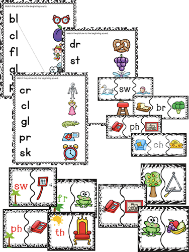 11 different beginning blends and digraph activities for literacy centers. Lots of ways to differentiate and build understanding of blends. Over 120 pages of activities! Leveled puzzles, clip cards, sorting mats, play dough mats, matching cards, card games and more! Your students will be Wild about Blends & Digraphs!