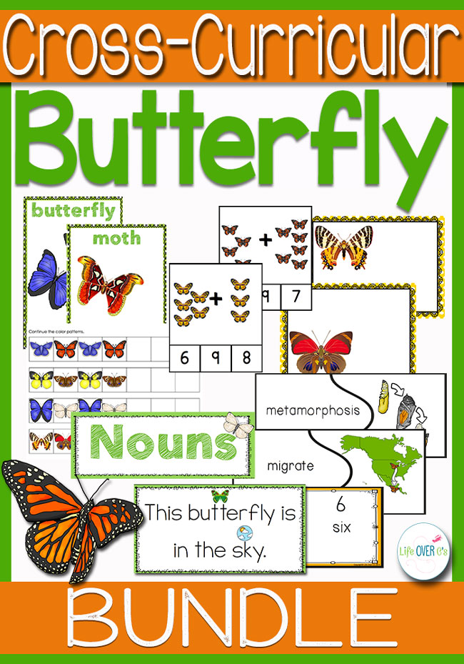 Butterfly Life Cycle Science, Math and Literacy K-1BUNDLE