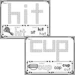 Snap cube CVC Word family mats for kindergarten