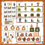 Fall Math & Literacy Centers for Pre-K/Preschool BUNDLE