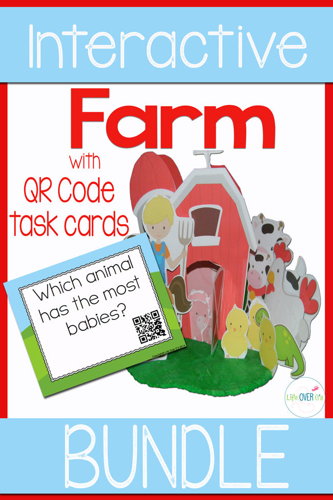 Your students will love this interactive Farm preschool pack! Counting, sorting, patterns, QR codes, play dough and more! Perfect for a farm theme or learning about farm animals!